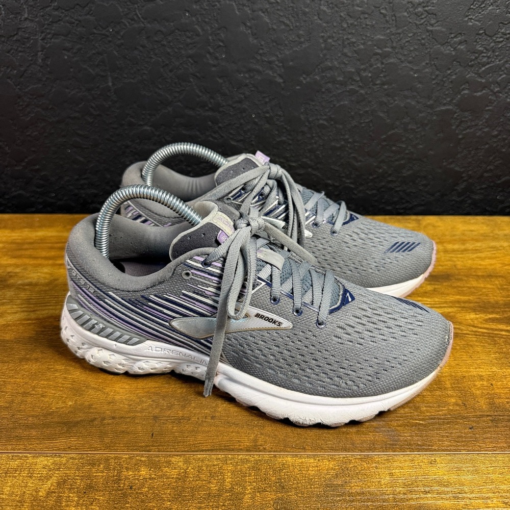 Brooks Adrenaline GTS 19 1202841B060 Grey Mesh Running Shoes Womens 8.5 B